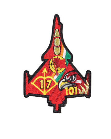 Vajra 17x101 – Symbolic Fighter Jet Embroidered Patch (IAF Tribute Art)
