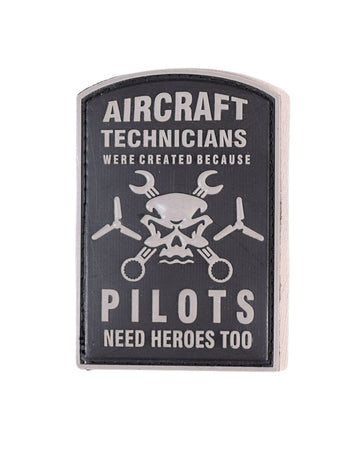 Pilots Need Heroes Too – Aircraft Technician Silicon Patch (Ground Crew Honor Badge)