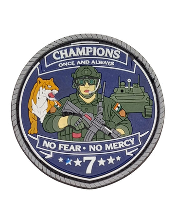 No Fear No Mercy Champion Silicone Rubber Patch