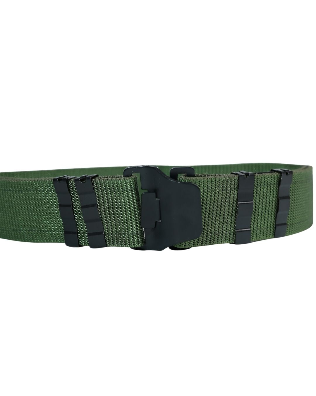 Green Nylon Belt with Metal Buckel