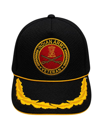 Indian Army Veteran Shaurya Braided Black Net Mesh Cap