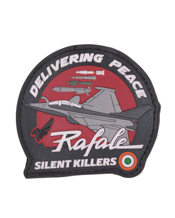 Rafale - Silent killers patch red and black silicon partial - round patch