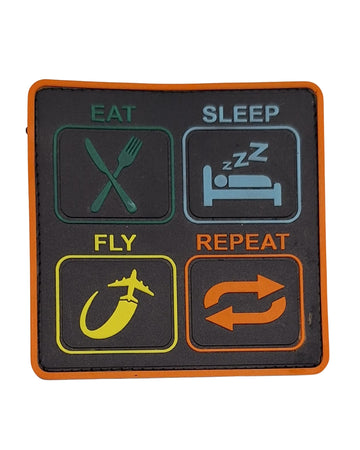 Eat Sleep Fly Repeat Aviation Patch
