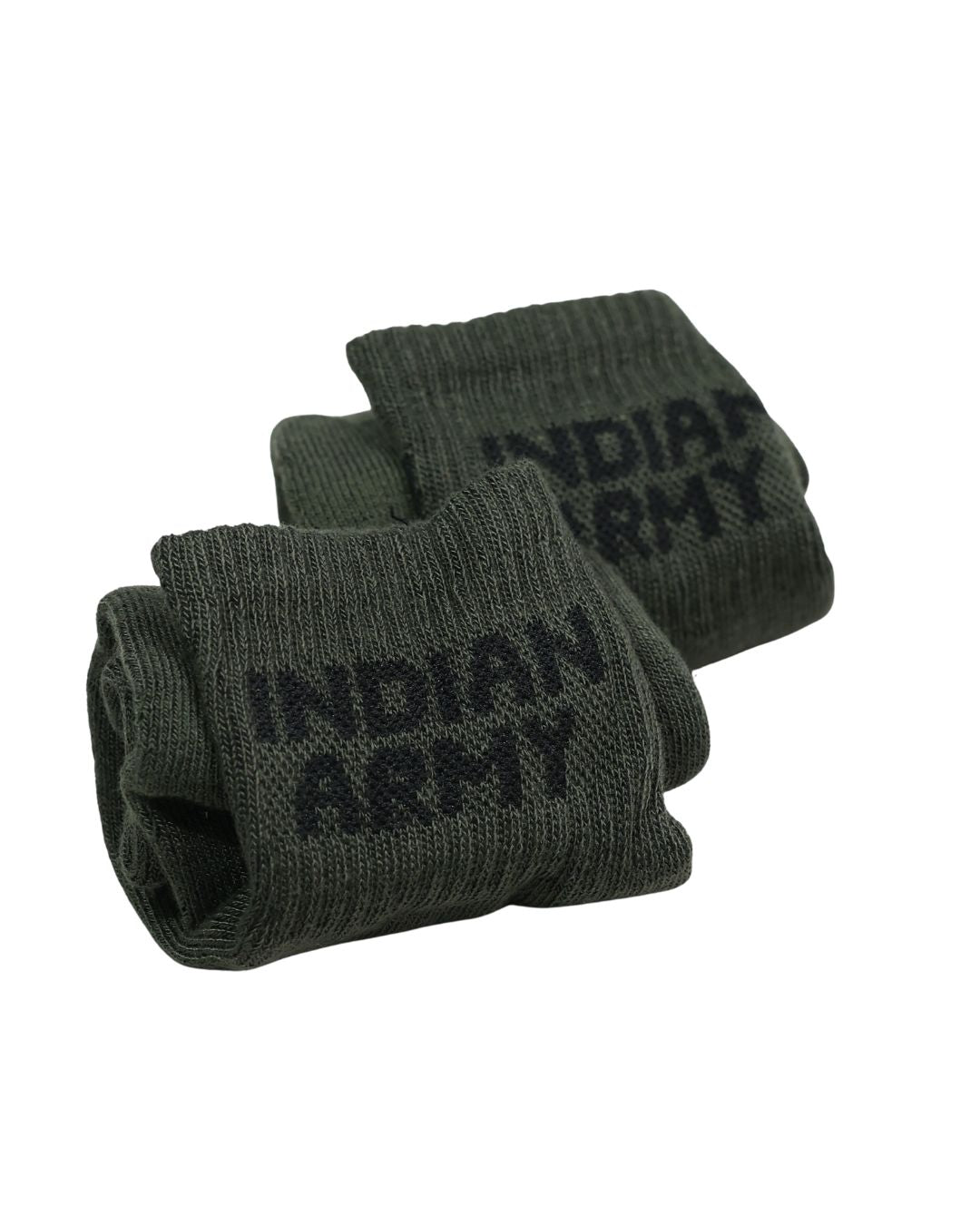 Indian Army Towel Lycra Socks Pack of 3 - Olive Green