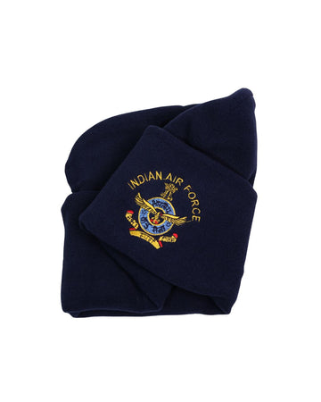 Indian Air Force Fleece Woollen Cap - Blue