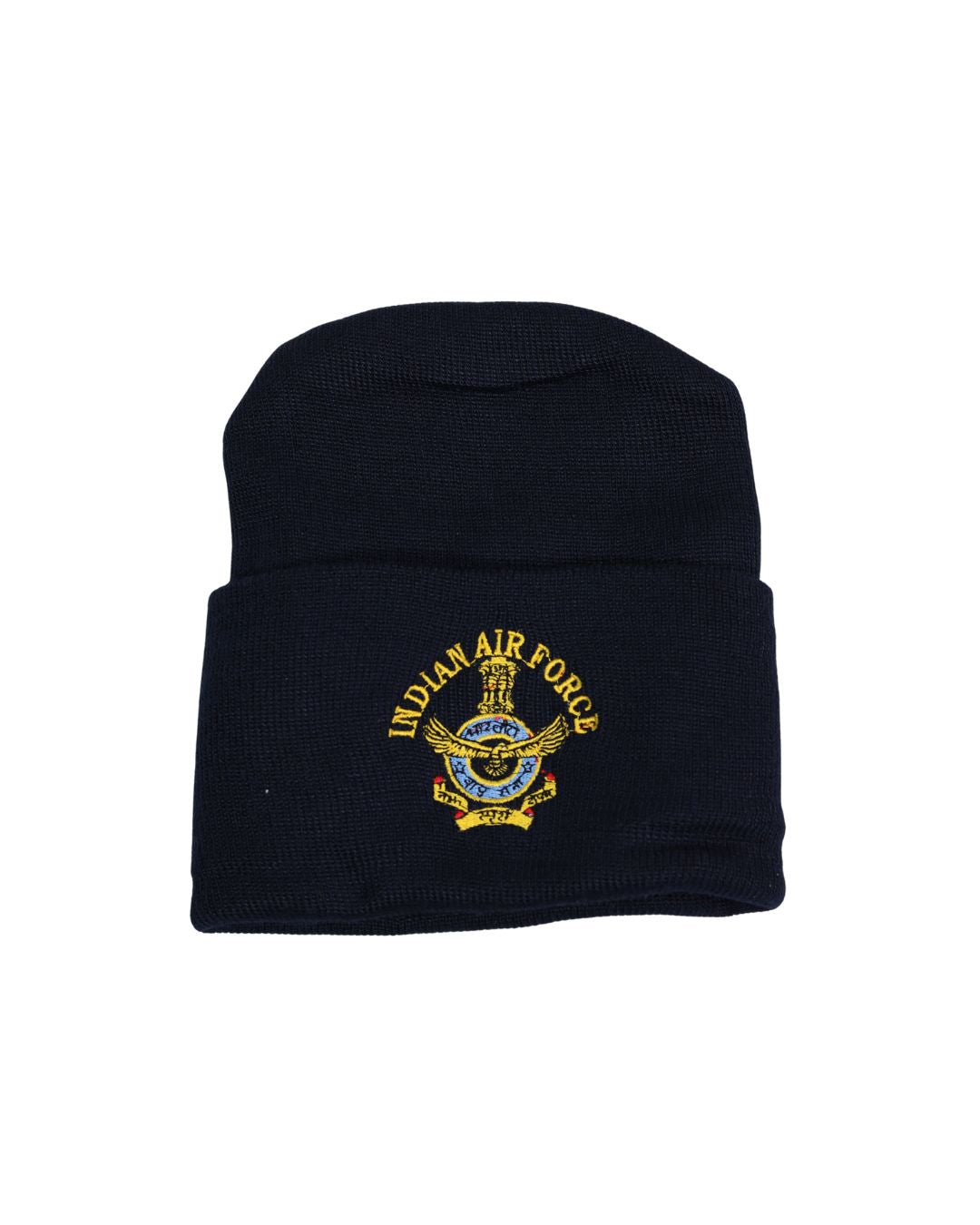 Indian Air Force Fleece Woollen Cap - Blue