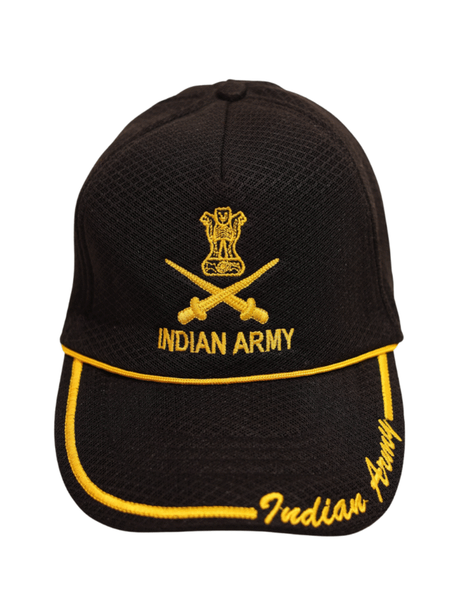 Sena Classic - Indian Army Tribute Cap (Black & Gold Command Edition)