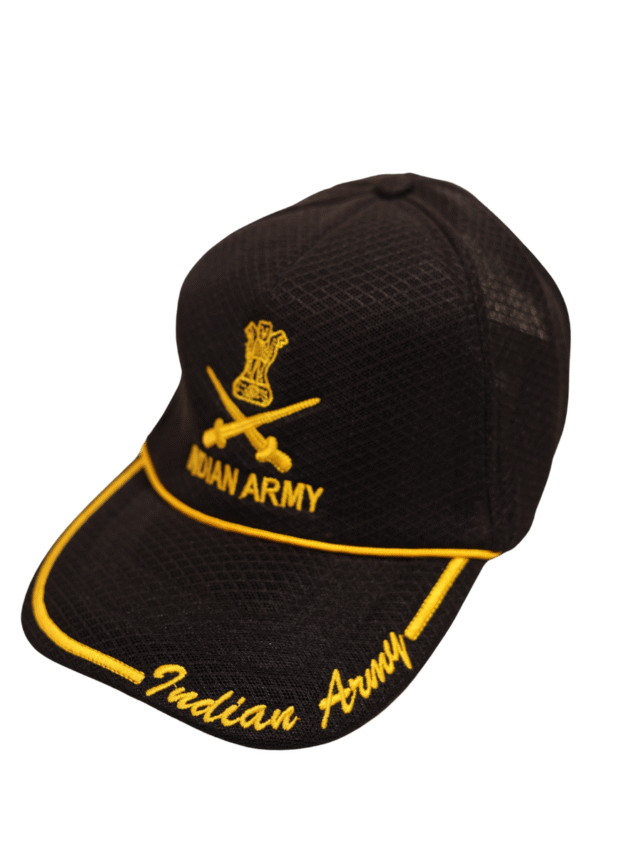 Sena Classic - Indian Army Tribute Cap (Black & Gold Command Edition)