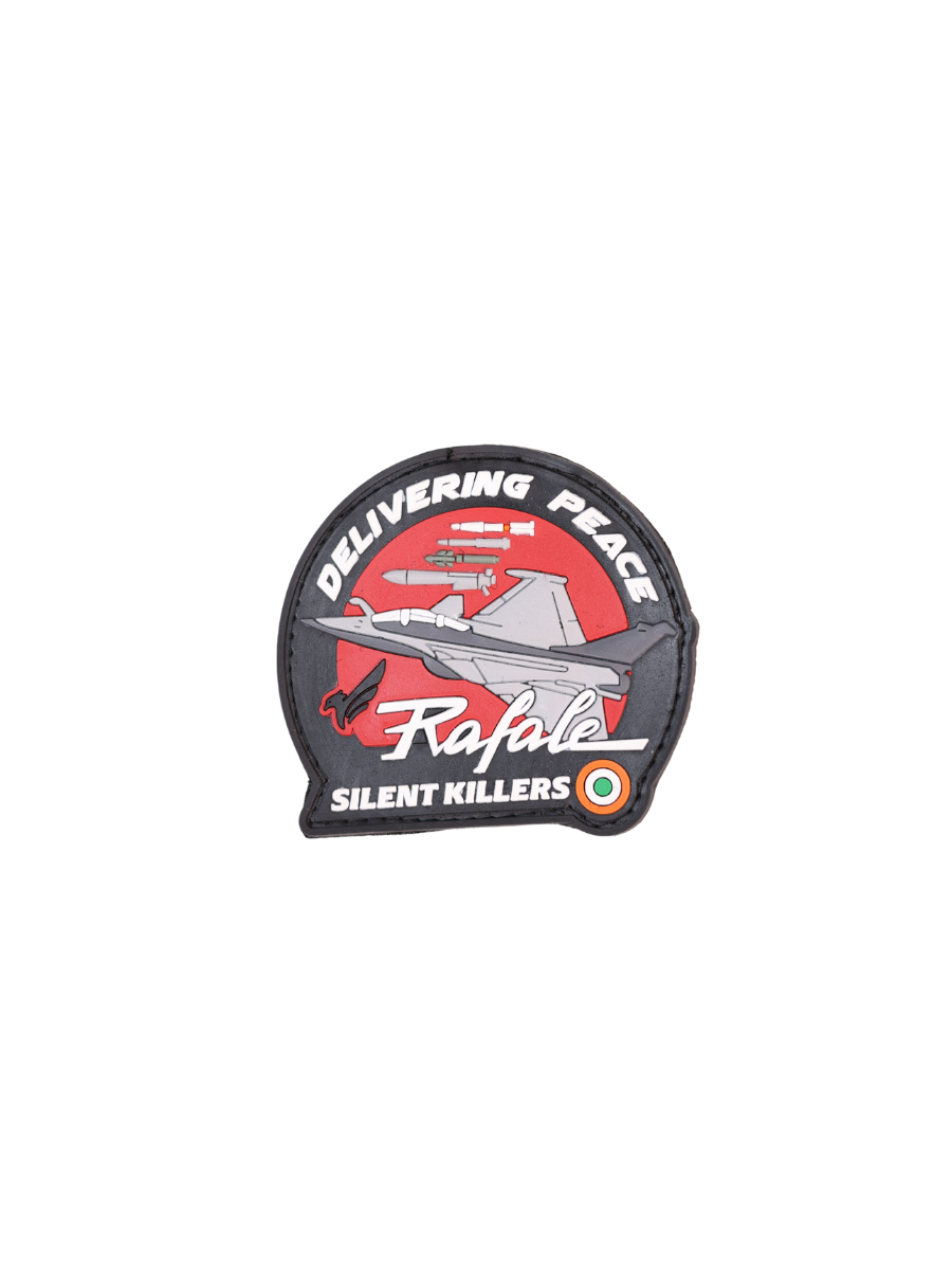 Rafale - Silent killers patch red and black silicon partial - round patch