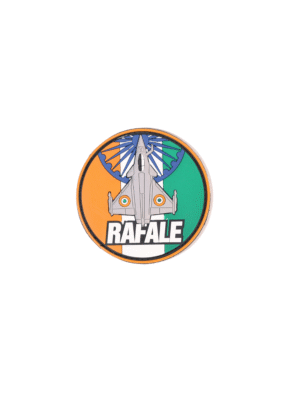 Rafale top with tricolour background round silicon patch with velcro