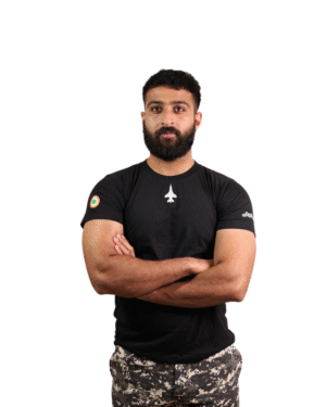 Jaguar Black Signature (Cotton) Round Neck T-Shirt Embroidered print