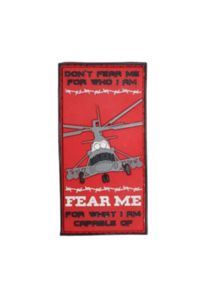 Fear Me Helicopter Silicon Vertical Patch
