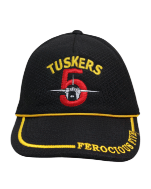 Tuskers 5 Squadron Black net mesh embroidered Cap