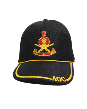 Army Ordnance Corps (AOC) Black net mesh embroidered Cap
