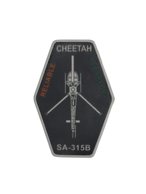 Cheetah Chetak Helicopter Silicon Hexagonal Patch