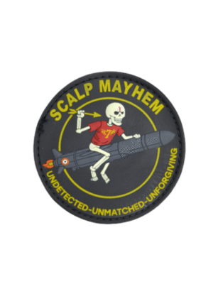 SCALP MAYHEM” Skeleton Missile Silicon Patch