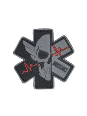 Combat Medic Skull silicon Patch